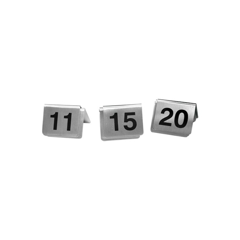 10 chevalets de table numérotés Inox 10 chevalets de table numérotés Inox
