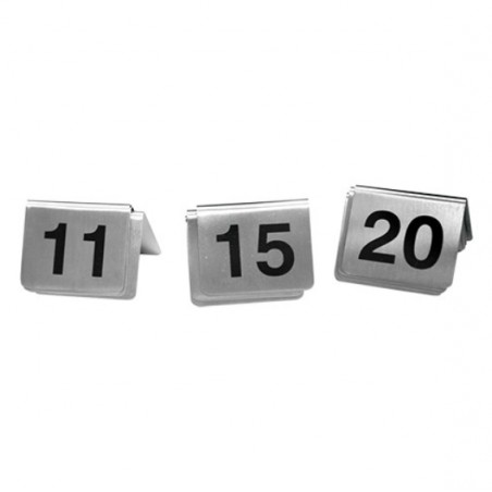 10 chevalets de table numérotés Inox