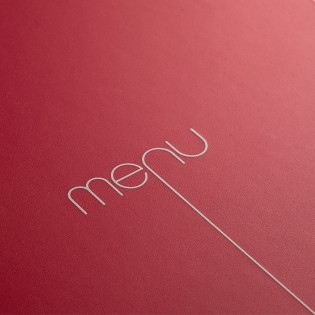 Protège-menu Risto A5 rouge