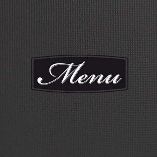 Protège-menu A4 noir Toscana pour hôtel - restaurant