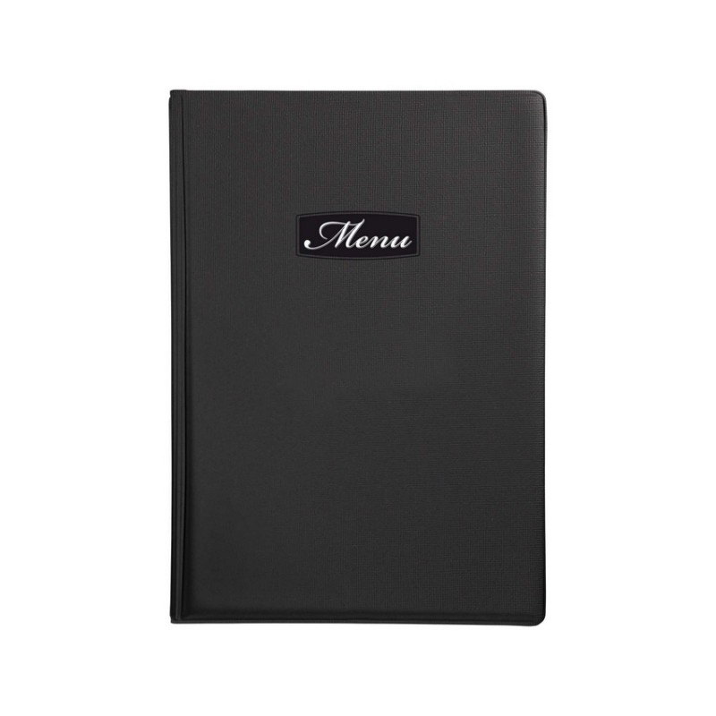 Protège-menu A5 noir Toscana pour hôtel - restaurant Protège-menu A5 noir Toscana pour hôtel - restaurant