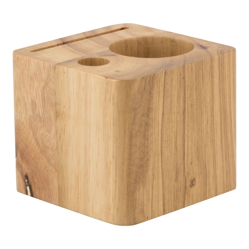 Porte-addition en bois modèle Cube (stylo inclus)