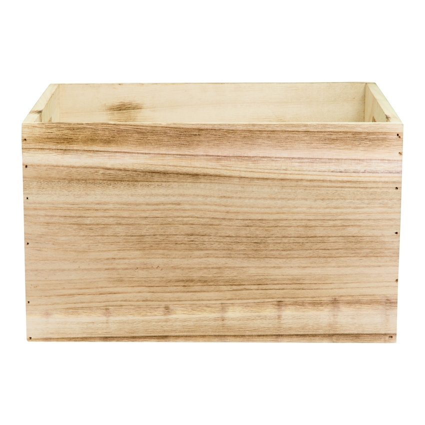 Caisse en bois avec ardoise pour protège-menus 