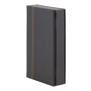 Box porte-addition tendance en simili cuir noir