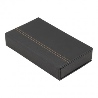 Box porte-addition tendance en simili cuir noir