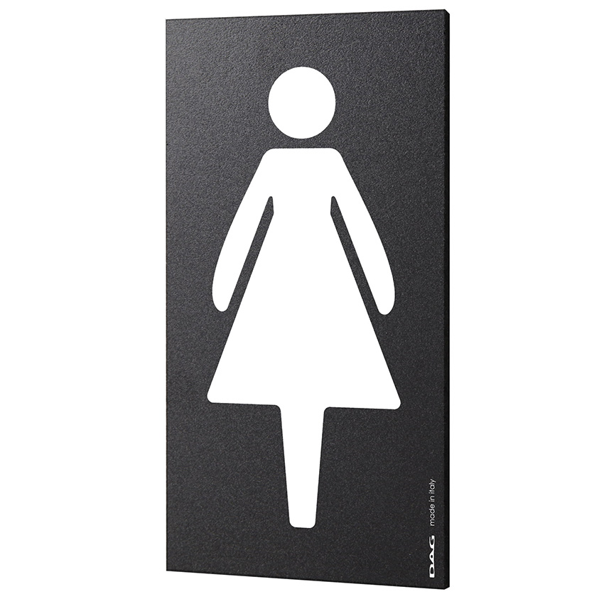 Plaque de porte pictogramme femmes - Panneau signalétique toilettes rectangle