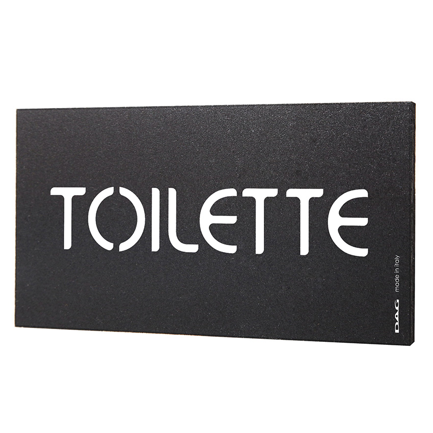 Plaque de porte inscription "Toilette" - Signalétique toilettes pour lieux publics