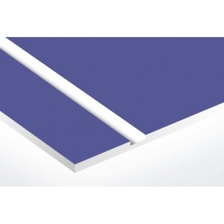 plaque boite aux lettres Decayeux (100x25mm) violette lettres blanches