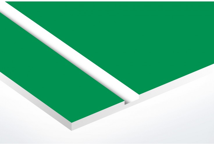 plaque boite aux lettres Decayeux (100x25mm) vert pomme lettres blanches