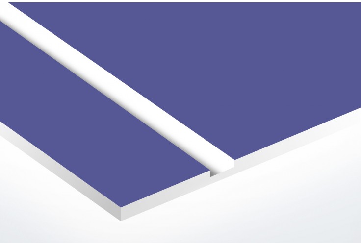 plaque boite aux lettres Decayeux (100x25mm) violette lettres blanches