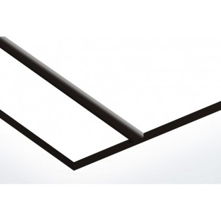 Plaque boite aux lettres Decayeux (100x25mm) blanche lettres noires - 1 ligne