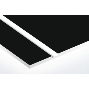 Plaque boite aux lettres Decayeux (100x25mm) noire lettres blanches - 1 ligne