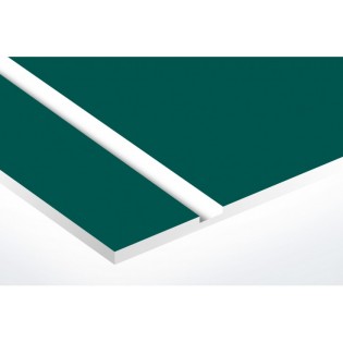 Plaque boite aux lettres Decayeux (100x25mm) vert foncé lettres blanches - 1 ligne