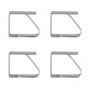 Lot de 4 clips / pinces pour nappe de table en Inox