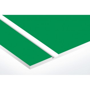 Plaque boite aux lettres Decayeux (100x25mm) vert pomme lettres blanches - 3 lignes