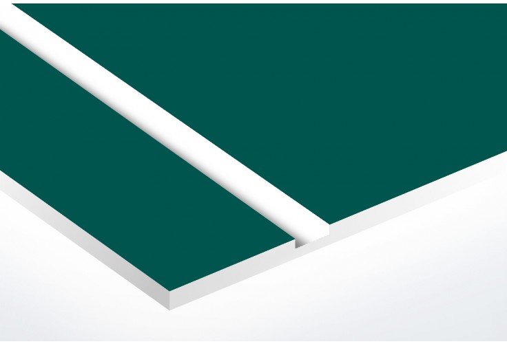 Numéro pour boite aux lettres personnalisable rectangle grand format (100x70mm) vert foncé chiffres blancs