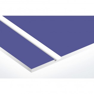 Plaque boite aux lettres Signée NUMERO violette lettres blanches - 1 ligne