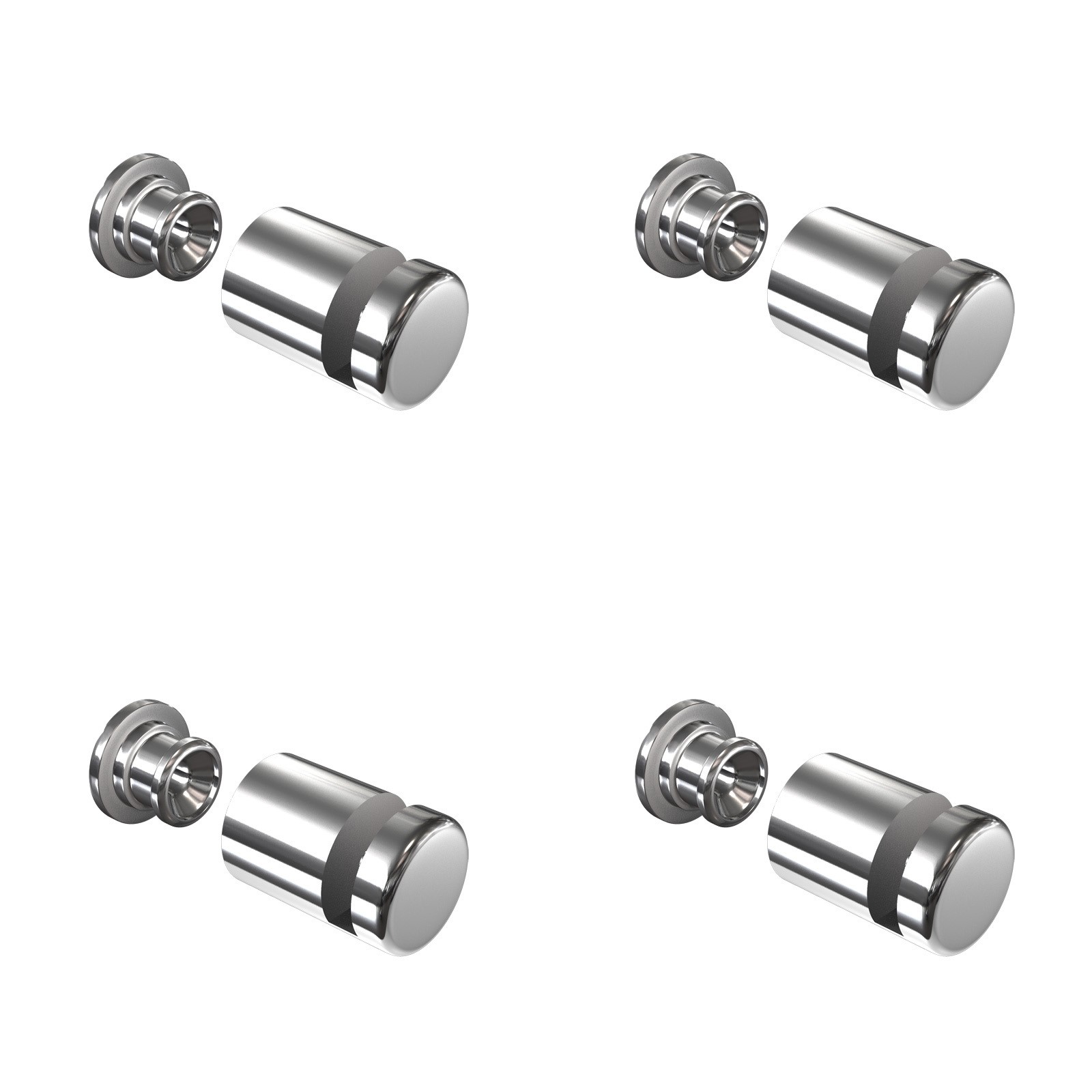 Set de 4 fixation murale fendue FIXF1