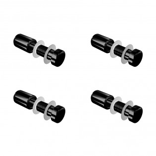 Set de 4 fixations murales vissées - Entretoise murale noire vissée FIX-VN1 Ø 13 mm / L 17 mm