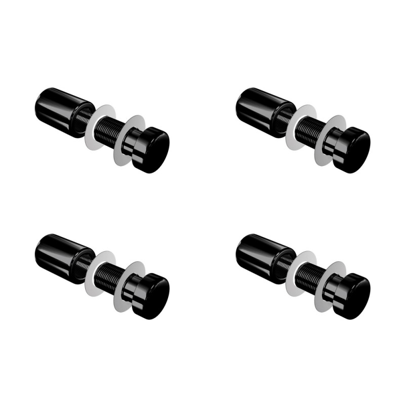 Set de 4 fixations murales vissées - Entretoise murale noire vissée FIX-VN1 Ø 13 mm / L 17 mm Set de 4 fixations murales vissées - Entretoise murale noire vissée FIX-VN1 Ø 13 mm / L 17 mm
