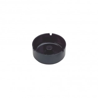 Lot de 5 cendriers en mélamine couleur noir diamètre 9.5 cm - Accessoires bar restaurant