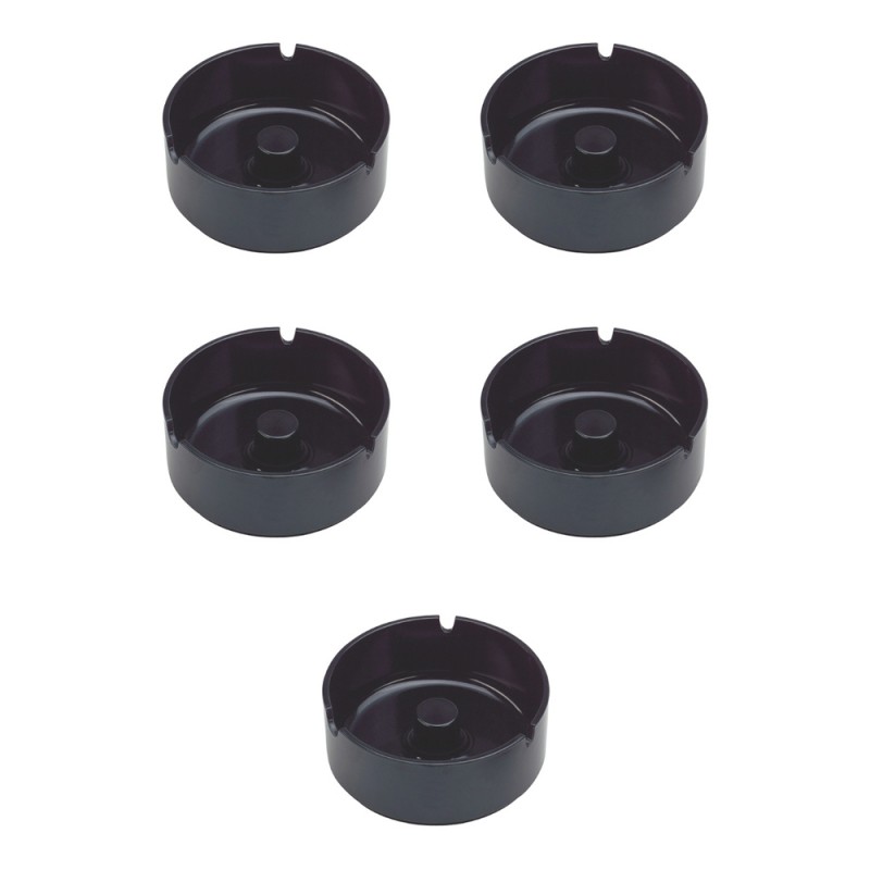 Lot de 5 cendriers en mélamine couleur noir diamètre 9.5 cm - Accessoires bar restaurant Lot de 5 cendriers en mélamine couleur noir diamètre 9.5 cm - Accessoires bar restaurant
