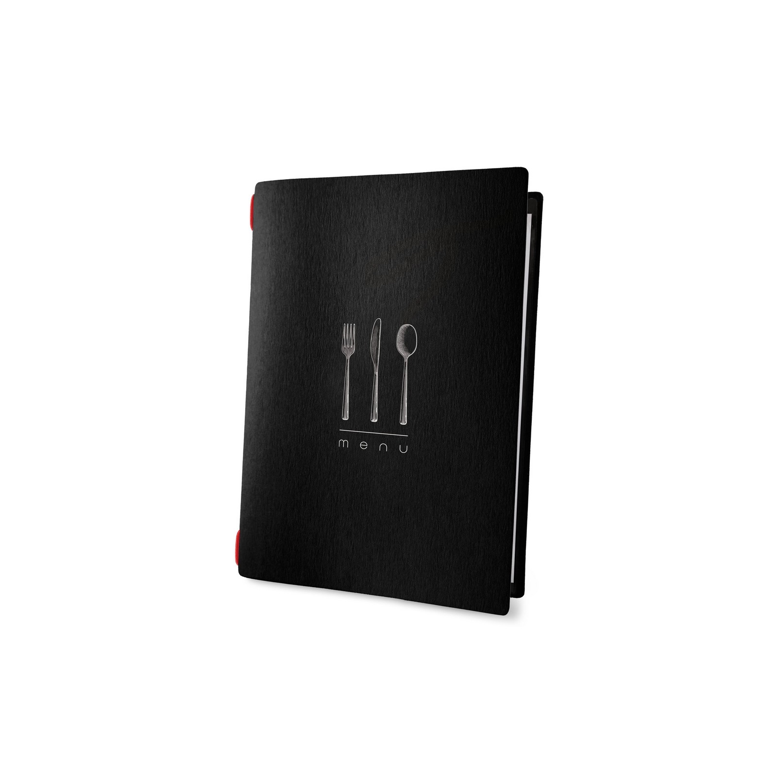 Protège menu noir format A4 design effet craie 1 insert modèle SIGN - Dag Style