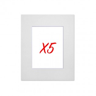 Lot de 5 passe-partouts standard blanc pour cadre et encadrement photo - Nielsen - Cadre 24 x 30 cm - Ouverture 14 x 19 cm
