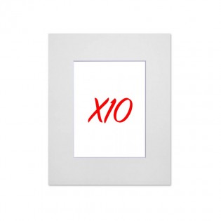 Lot de 10 passe-partouts standard blanc pour cadre et encadrement photo - Nielsen - Cadre 50 x 70 cm - Ouverture 29 x 44 cm