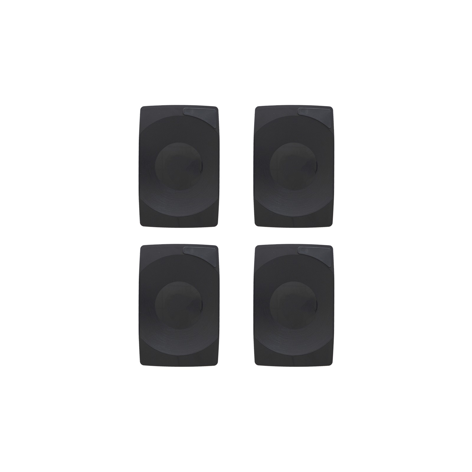 Lot de 4 plateaux porte-addition couleur noir format rectangle 21 x 14 cm - Accessoires table CHR