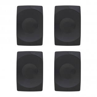 Lot de 4 plateaux porte-addition couleur noir format rectangle 21 x 14 cm - Accessoires table CHR