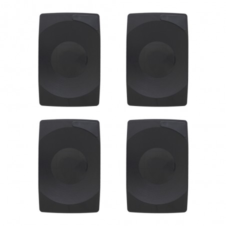 Lot de 4 plateaux porte-addition couleur noir format rectangle 21 x 14 cm - Accessoires table CHR