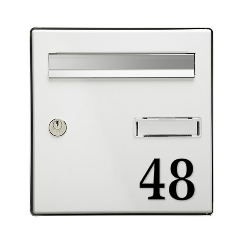 Chiffres Adhesifs Hauteur 7 Cm Pour Boite Aux Lettres