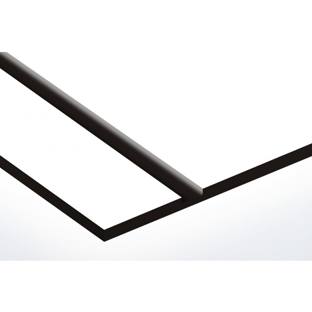 Numéro pour boite aux lettres personnalisable rectangle grand format (100x70mm) blanc chiffres noirs