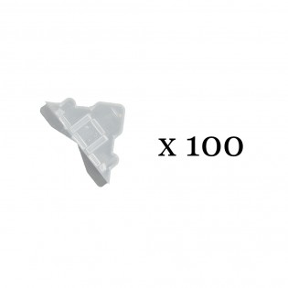 Lot de 100 angles de protection transparents 3 mm pour Dibond, miroir, verre, signalétique