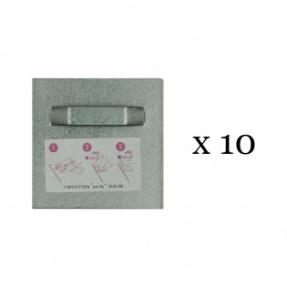 Lot de 10 attaches adhésives 70x70 mm max 3 kg pour intérieur / extérieur - Fixation Dibond et miroir