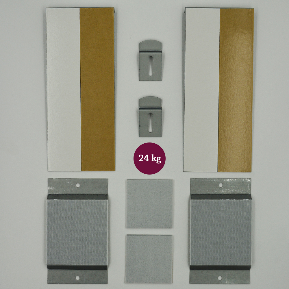 Kit de fixation murale invisible anti-mouvement pour miroir, enseigne, Dibond - Charge maxi 24 kg - VITOFIX