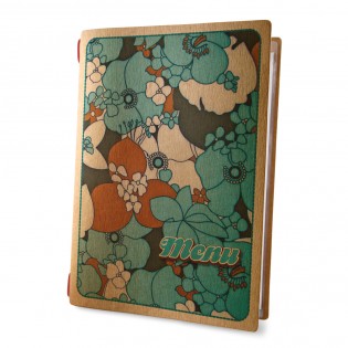 Protège menu format A4 couleur naturel 1 insert modèle TROPICAL - Dag Style