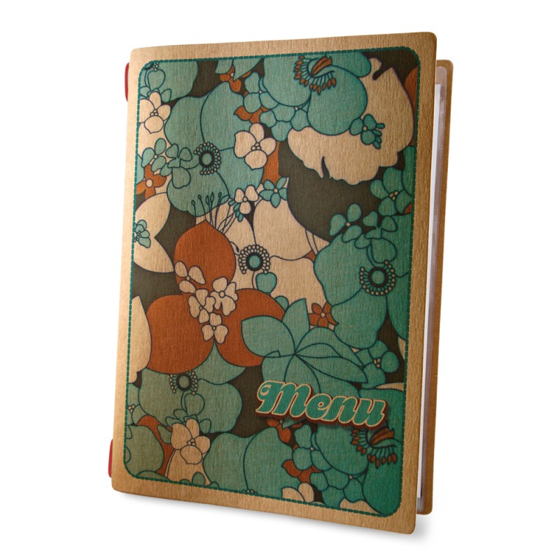 Protège menu format A4 couleur naturel 1 insert modèle TROPICAL - Dag Style