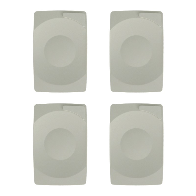 Lot de 4 plateaux porte-addition couleur blanc format rectangle 21 x 14 cm - Accessoires table CHR