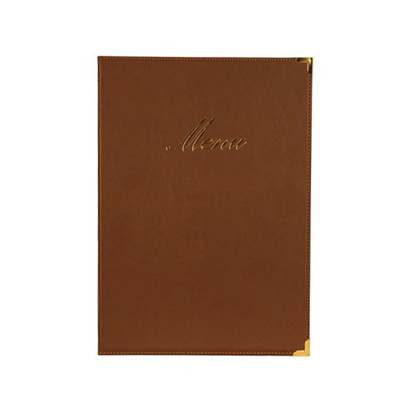 Lot 10 protège-menu Classique format A4 couleur marron - Porte menu hôtel restaurant - Securit Lot 10 protège-menu Classique format A4 couleur marron - Porte menu hôtel restaurant - Securit