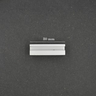Fixation murale percée en drapeau pour panneau signalétique max 8mm - Longueur 80mm