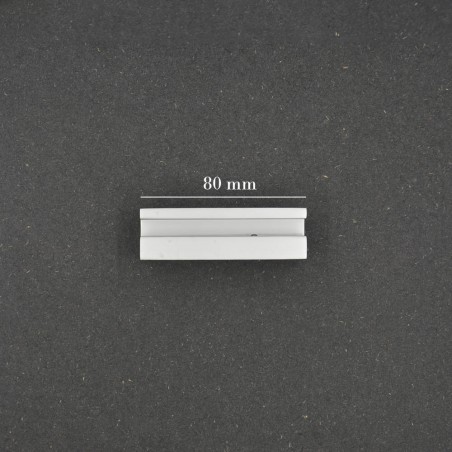 Fixation murale percée en drapeau pour panneau signalétique max 8mm - Longueur 80mm