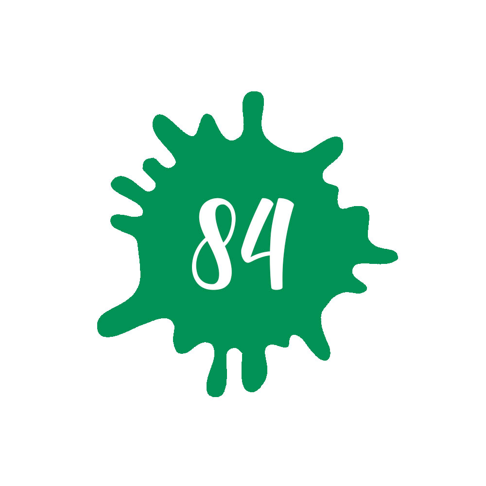 Numéro fantaisie personnalisable pour boite aux lettres couleur vert pomme chiffres blancs - Modèle Splash