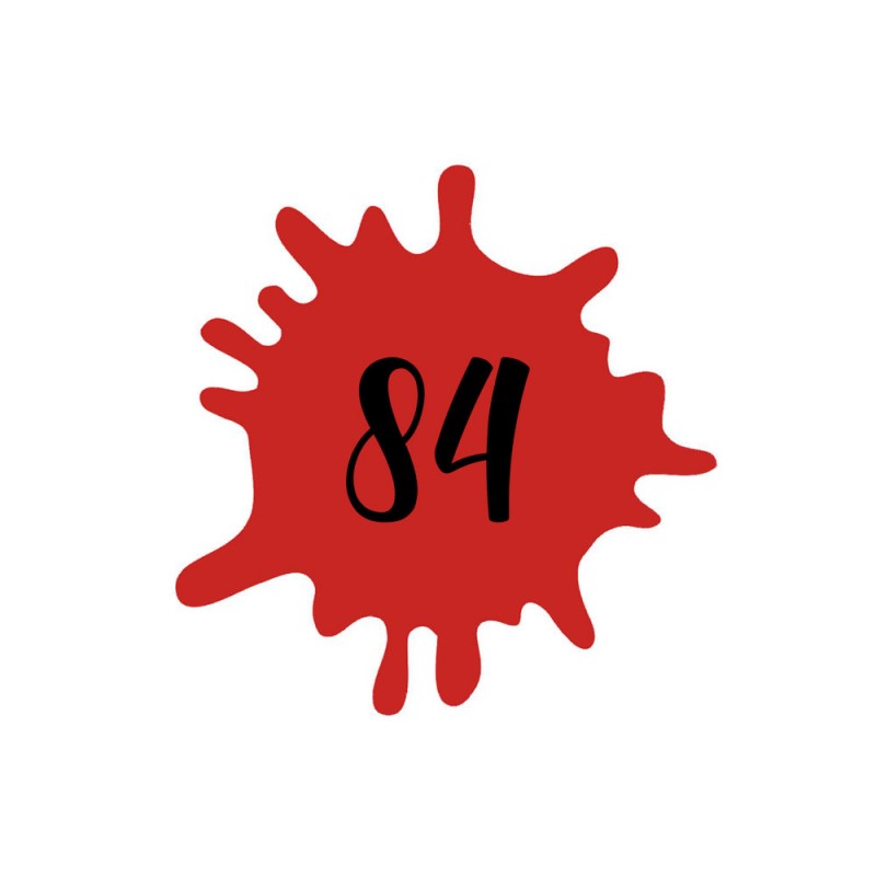 Numéro fantaisie personnalisable pour boite aux lettres couleur rouge chiffres noirs - Modèle Splash Numéro fantaisie personnalisable pour boite aux lettres couleur rouge chiffres noirs - Modèle Splash
