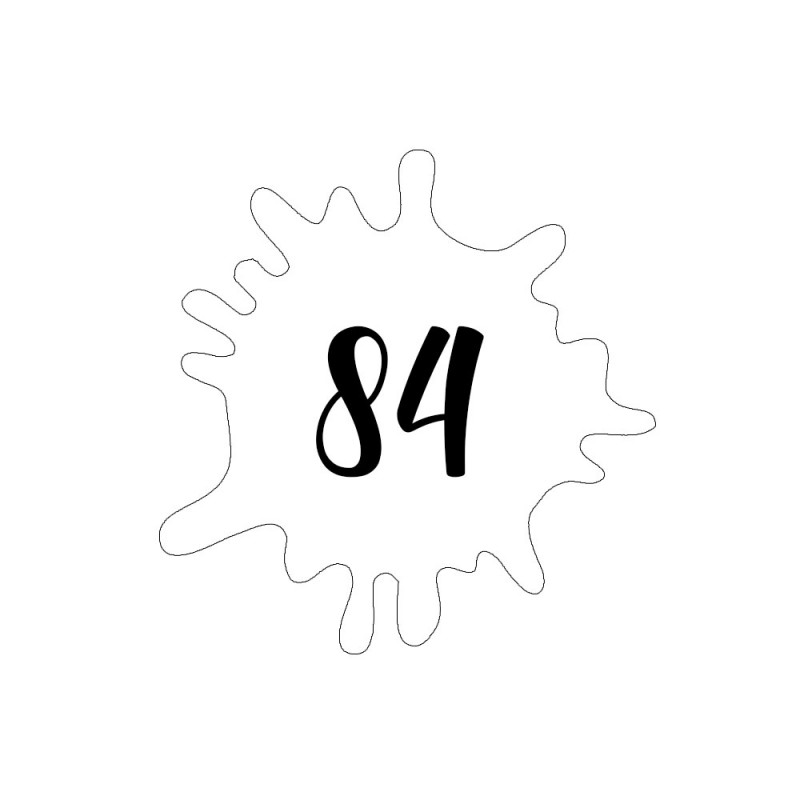 Numéro fantaisie personnalisable pour boite aux lettres couleur blanc chiffres noirs - Modèle Splash Numéro fantaisie personnalisable pour boite aux lettres couleur blanc chiffres noirs - Modèle Splash