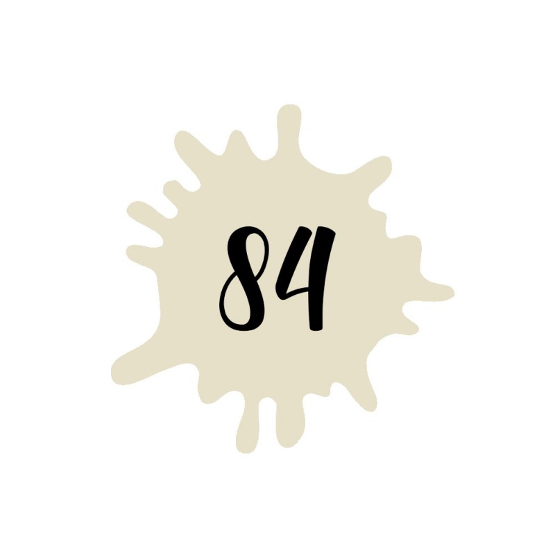 Numéro fantaisie personnalisable pour boite aux lettres couleur beige chiffres noirs - Modèle Splash