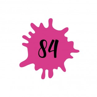 Numéro fantaisie personnalisable pour boite aux lettres couleur rose chiffres noirs - Modèle Splash