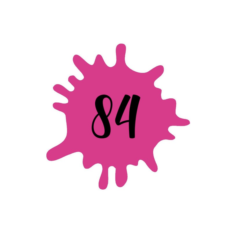 Numéro fantaisie personnalisable pour boite aux lettres couleur rose chiffres noirs - Modèle Splash Numéro fantaisie personnalisable pour boite aux lettres couleur rose chiffres noirs - Modèle Splash