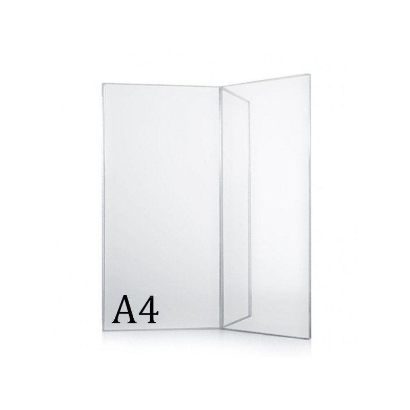 Porte menu de table en Y plexi - Porte affiche A4 en Y pour comptoir hôtel restaurant terrasse Porte menu de table en Y plexi - Porte affiche A4 en Y pour comptoir hôtel restaurant terrasse